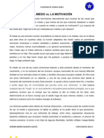 MOTIVACIÓN vs. MIEDO