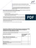 Guide To Information Provided by NHS Dentists Under The Model Publication Scheme