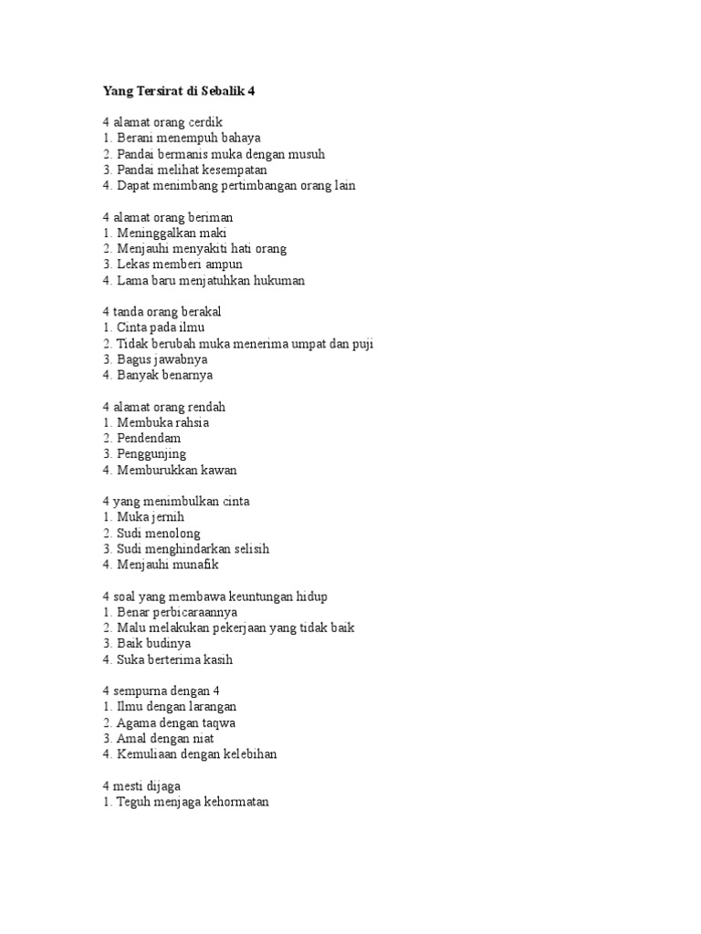 Yang Tersirat Di Sebalik 4 Yang Tersirat Di Sebalik 4