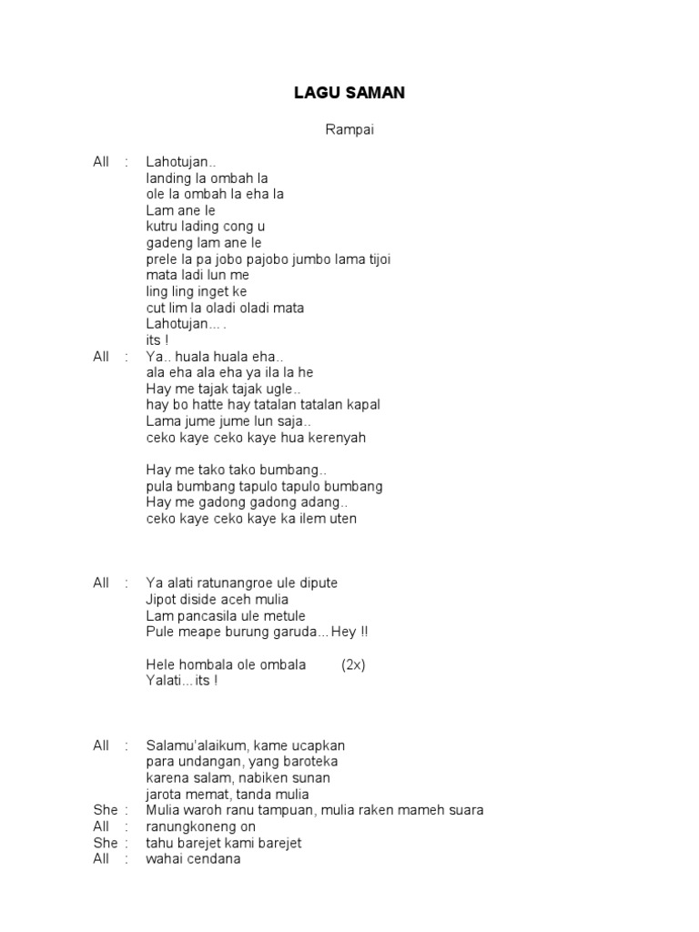 Lagu Saman
