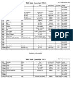 S/E Schedule 2013