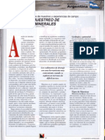 Argentina. Muestreo de Yacimientos Minerales. Latinomineria.febrero2001