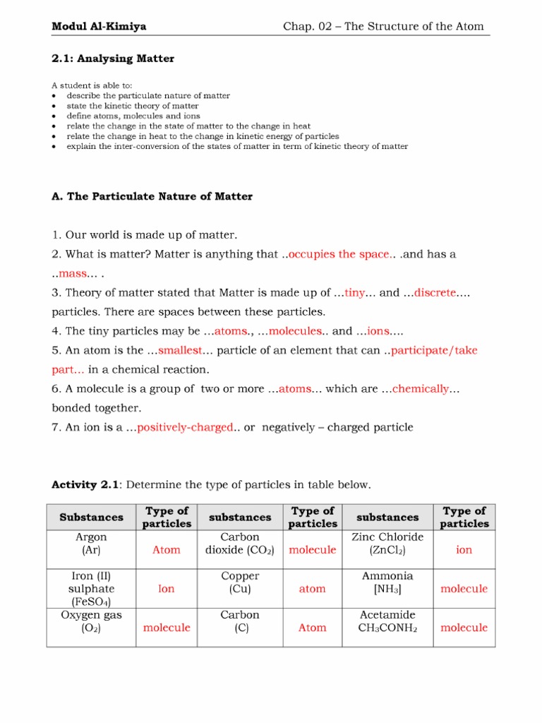 Chemistry Form 4 Chapter 2 Answer Pdf