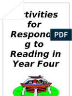 Activities For Respondin Gto Reading in Year Four