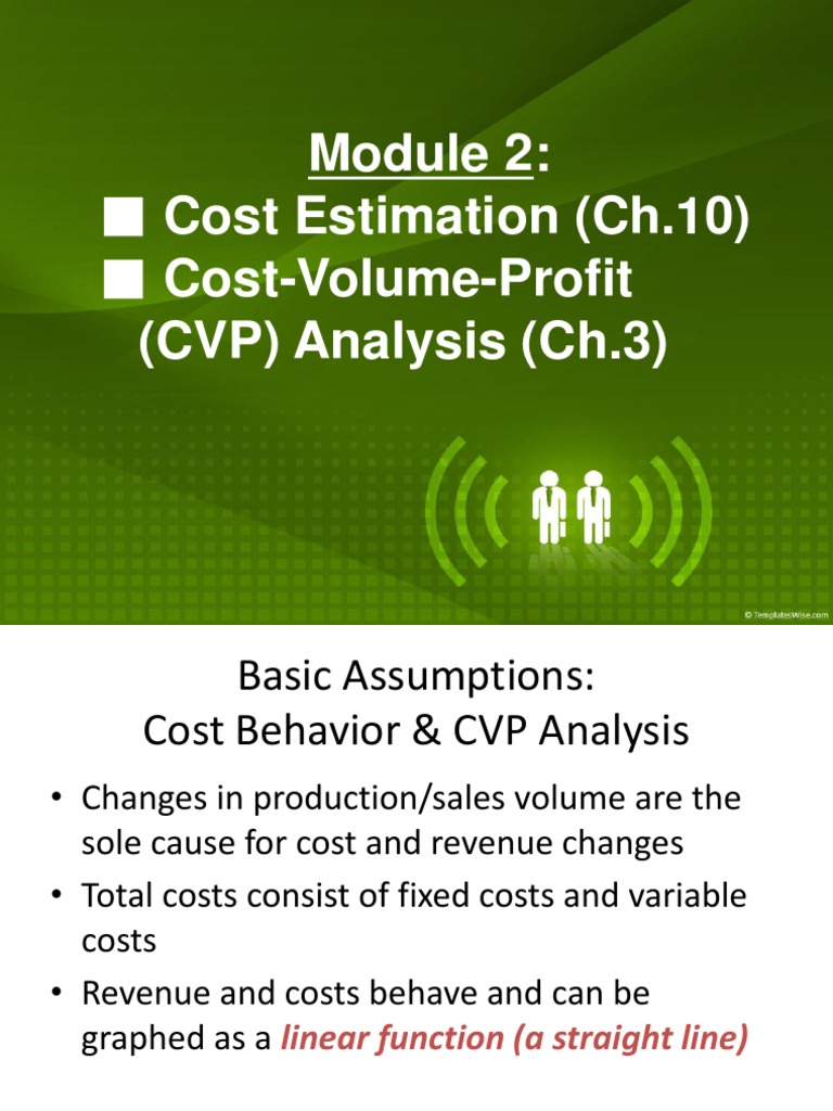 Cost Estimation and CVP Analysis Guide | PDF | Technology & Engineering