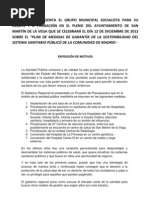 Moción sanidad pública