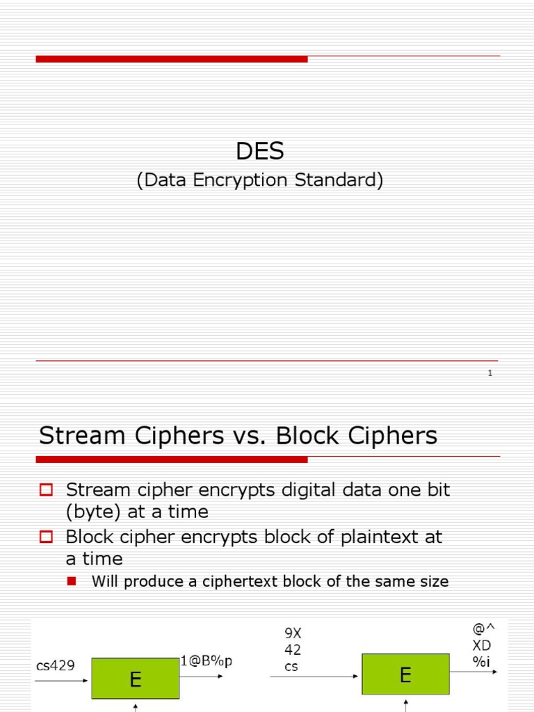 Overview of DES and Block Ciphers | PDF | Algorithms | Security Engineering