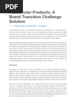 Download  Manchester Products- A Brand Transition Challenge Solutiondocx by Gaurav Jain SN123123165 doc pdf