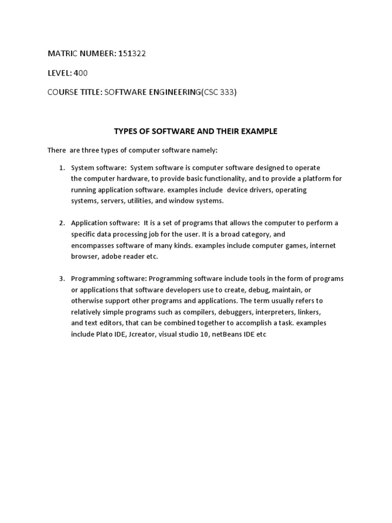 Types of Software Explained | PDF