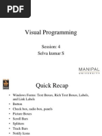 Visual Programming: Session: 4 Selva Kumar S