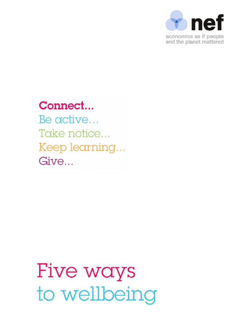 Ways To Wellbeing | PDF | Well Being | Physical Exercise