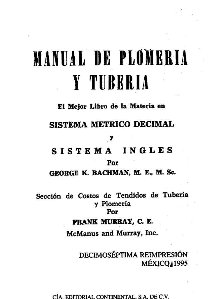 Manual de Plomeria y Tuberia | PDF