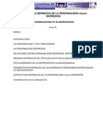 Estructura Depresiva de La Personalidad Versus Depresion