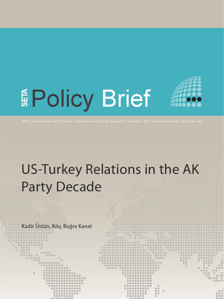 SETA Policy Brief 62 Web | PDF | Turkey | Recep Tayyip Erdoğan