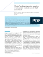 effects of sandblasting on retention of orthodontic brackets