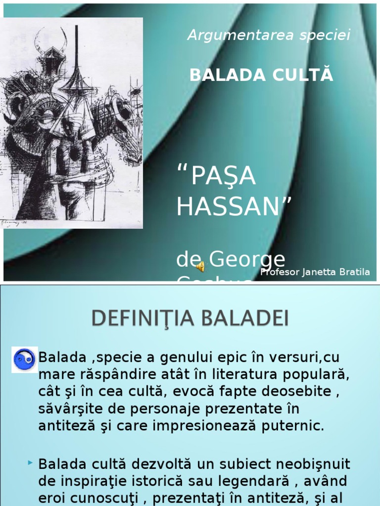 Pasa Hassan De George Cosbuc