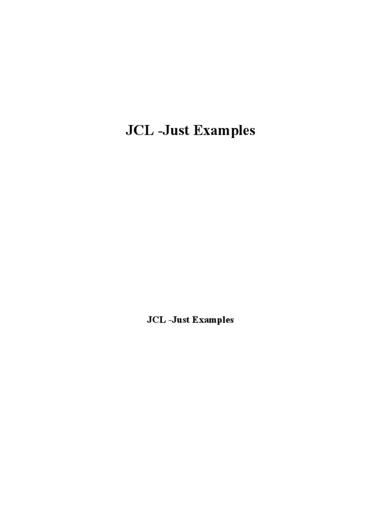 JCL Examples PDF Proprietary Software Computing