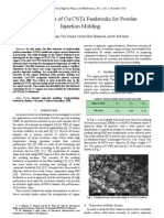 Flow Behavior of Cu/CNTs Feedstocks for Powder Injection Molding