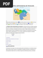 Regiones político administrativas de venezuela