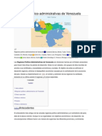 Regiones político administrativas de venezuela