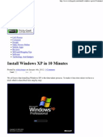 install xp in 10 min