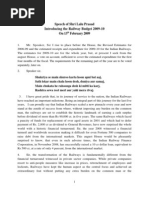 Download Indian Railway Budget 2009-10 Complete With Lalu Yadavs Speech by Kamlesh Maheshwari SN12323893 doc pdf
