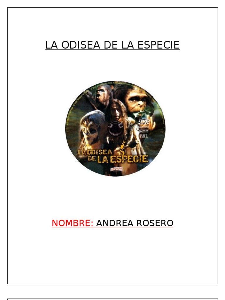 La Odisea De La Especie Resumen