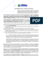 Informacoes e Procedimentos Captacao