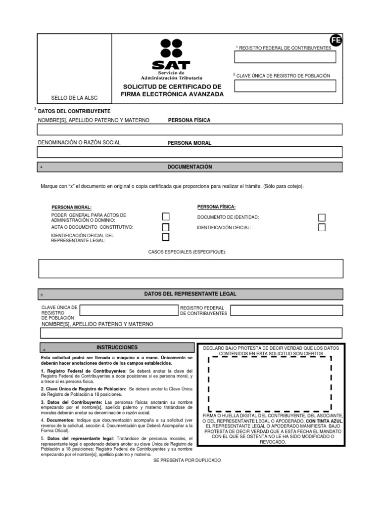 Solicitud de Certificado de Firma Electrónica | PDF | Liquidación | Ley ...