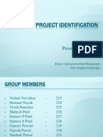 Project Identification and Business Planning Process