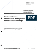 BS 3811-1984 Glossary of Maintenance Management Terms in Terotechnology