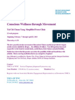 Conscious Wellness Through Movement: Tai Chi Chuan Yang Simplified Form Clinic