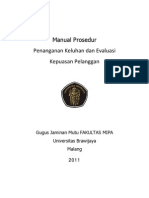 Manual Prosedur Penanganan Keluhan Pelanggan