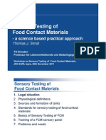 Sensory Testing of Food Contact Materials