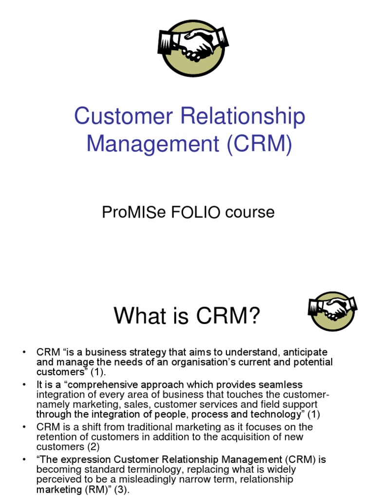 Customer Relationship Management | PDF | Customer Relationship ...