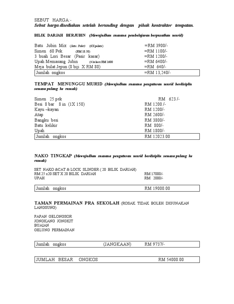 Sebut Harga | PDF