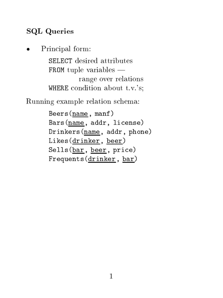 SQL Query | PDF | Formalism (Deductive) | Computer Programming
