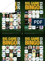Big Game Bingo 2013 - The Halo Group