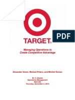 Target: Managing Operations To Create Competitive Advantage