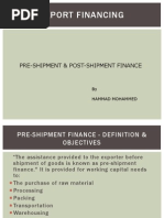 Export Financing: Pre-Shipment & Post-Shipment Finance