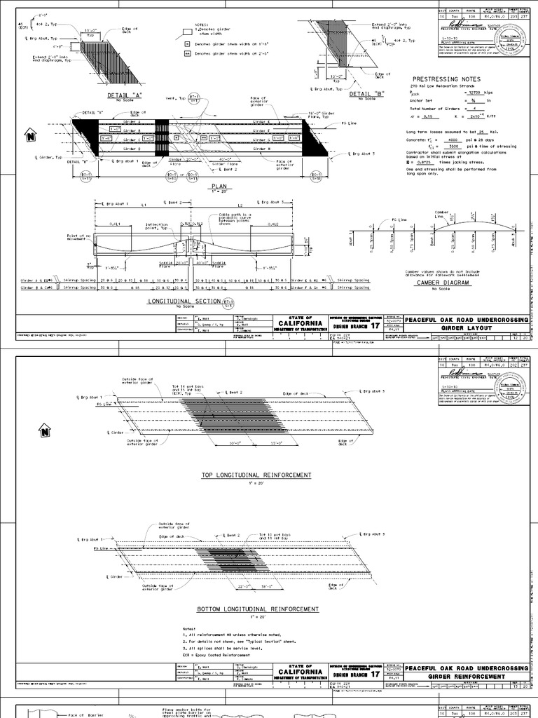 Caltrans Standard Plans for Bridge Design | PDF | Civil Engineering ...