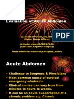 Evaluation of Acute Abdomen