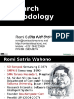 Research Methodology: Romi Satria Wahono
