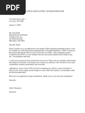 application letter