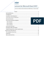 excel 2007 shortcut keys