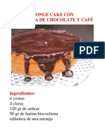 ORANGE SPONGE CAKE CON COBERTURA DE CHOCOLATE Y CAFÉ