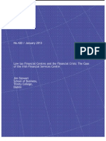 Low Tax Financial Centres and The Financial Crisis: The Case of The Irish Financial Services Centre. Jim Stewart Jan2013