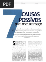 7 causas possíveis para o seu cansaço. Revista Viva Saúde.
