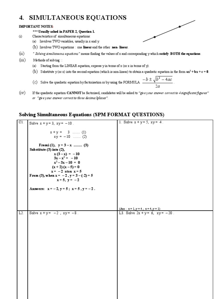 Add Math Form 4 Quadratic Equation Applied Mathematics