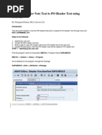 Copy PR Header Note Text To PO Header Text Using Userexit